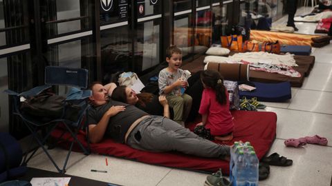 Israel�es en el t�nel de una metro en Ramat Gan.
