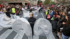 Uno de los momentos de la cabalgata de los Reyes en A Coru�a.