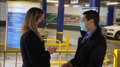 Lara M�ndez junto a Luis del Oro, director de Interparking