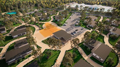 Infograf�a del proyecto de viviendas comunitarias que la cooperativa Lar do Regueiro quiere levantar en Friol