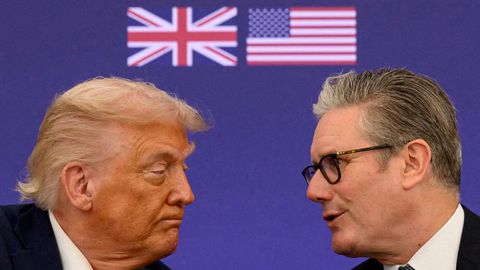 Trump y Starmer, durante la visita del estadounidense a Londres el pasado septiembre.