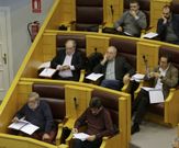 Bancada socialista en el pleno de la Diputaci�n. 