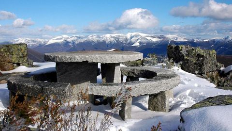 Nieve en O Courel, en una imagen de archivo