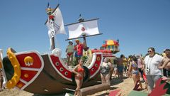 Rejata de embarcacions feitas a machada e pan de millo en Coroso