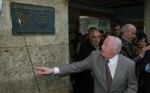 El profesor, en el 50 aniversario del Instituto Laboral en el 2004. 