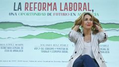 La vicepresidenta segunda del Gobierno, Yolanda Daz, en un acto sobre la reforma laboral