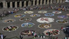 Arte floral de tres continentes cubre�el Obradoiro