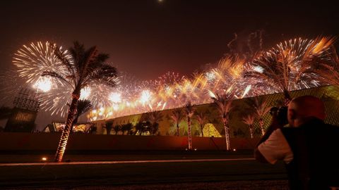 Espectculo pirotcnico en la inauguracin del museo