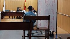El acusado, durante el juicio en Ourense