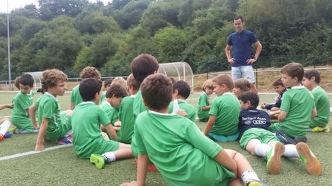 Miguel Linares, en la visita al campus del Oviedo
