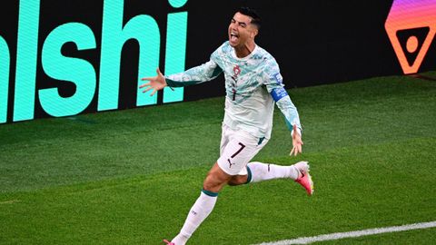 Cristiano Ronaldo celebra su penalti en la victoria de Portugal frente a Croacia