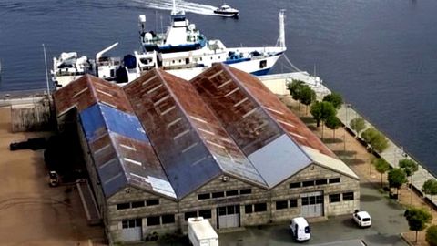 Vista a�rea de las instalaciones de Casa Pepe, en Trasatl�nticos, que dar�n paso a una zona de ocio.