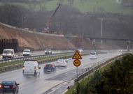 Las obras de ampliaci�n de la autopista AP-9 avanzan hacia la zona norte de la ciudad. 