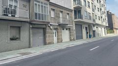 Obras en la calle Curros Enr�quez de Xinzo