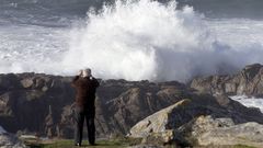 Grandes olas en Corrubedo