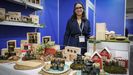 Sandra Vias, con los productos de Maremonte, en la feria Xantar de Ourense.