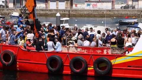 Imágenes de la procesión marítima de la Virxe do Carme en Santiago de Lampón