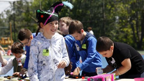 Romara das Letras no colexio de Escarabote