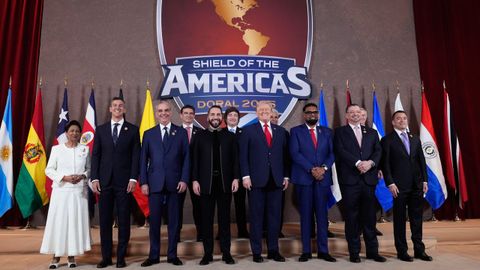 Donald Trump reuni� ayer en Miami (Florida) a los presidentes de Argentina, Bolivia, Costa Rica, Rep�blica Dominicana, Ecuador, El Salvador, Guyana, Honduras, Panam�, Paraguay, y Trinidad y Tobago, y al presidente electo de Chile, Jos� Antonio Kast.