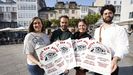 Raquel Trasancos, Hugo Ron, Cristina Garca Parapar y Juanma Snchez presentaron este lunes el cartel del San Roque 2025