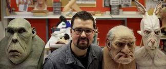 Alberto Hortas, en un reciente curso de m�scaras.