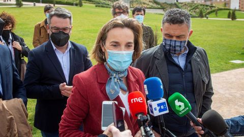 La portavoz del PP en el Congreso, Cuca Gamarra, este jueves, en Logro�o