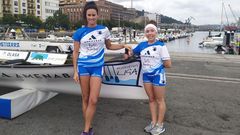 Oubi�a y Tub�o, antes de un entrenamiento en San Sebasti�n. 