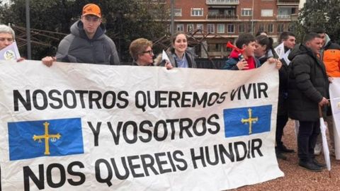 Ganaderos asturianos en Madrid.