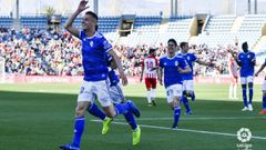 Tejera celebra su gol ante el Almer�a