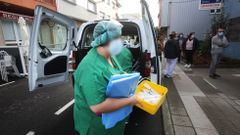 Cribado llevado a cabo el lunes en el centro de salud de Vimianzo