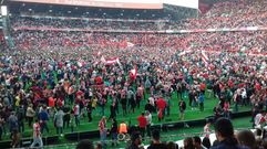 Invasi�n de campo de El Molin�n, tras las �ltima jornada.Invasi�n de campo de El Molin�n, tras las �ltima jornada