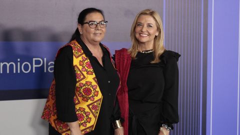 Mara del Monte y su mujer, Inmaculada Casal, en la reciente gala de los Premios Planeta