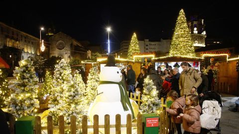 Decoracin de Navidad en la Praza da Ferrera, en Pontevedra