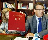 El fiscal Aladro ayer en la presentaci�n de la memoria.