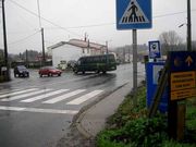 En la zona del cruce es habitual la presencia de peregrinos. 