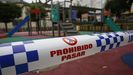 Uno de los parques infantiles precintado en Burela