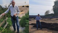 Luis Taboada, en la playa de Caranza. 