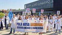 Imagen de archivo de una concentraci�n en el Hospital �lvaro Cunqueiro de Vigo