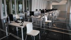 Espacios preparados en la Cidade da Cultura de Santiago de Compostela para la prueba piloto de vacunaci�n masiva