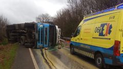 El accidente sucedi� en la carretera de Portomar�n