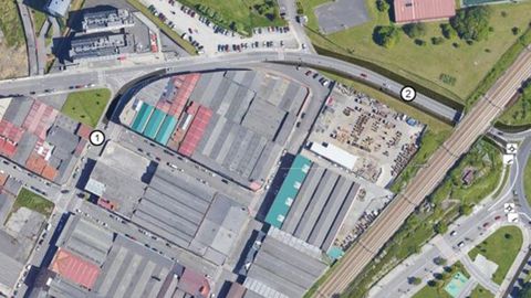 Vista �rea de la conexi�n entre Ciudad Naranco y la rotonda de Luis Oliver