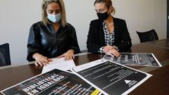 A alcaldesa, Mar�a Loureiro, e a edila Lara Fern�ndez, este martes na Casa do Concello
