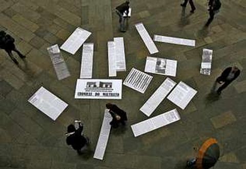 Imagen de archivo de una iniciativa contra la violencia machista en Ourense
