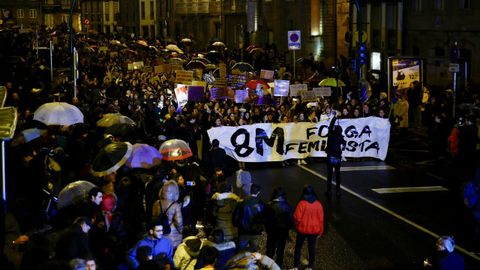 Manifestacin en las calles de Santiago
