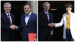 Alfonso Rueda, en sus reuniones por separado con Valent�n Gonz�lez Formoso y Ana Pont�n.