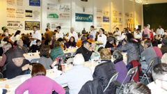 Imagen de una comida de entroido en Manzaneda en el 2018, dos a�os antes de la irrupci�n de la pandemia