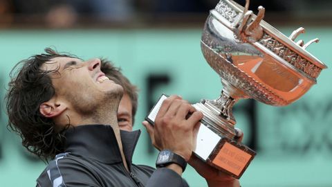 Nadal tras tumbar a Djokovic en la final del ao 2012