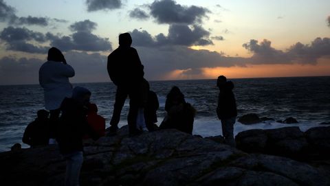 El eclipse en el faro de Corrubedo