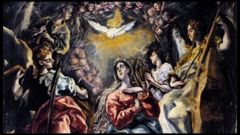 Fragmento de la Anunciacin de la Virgen, de El Greco