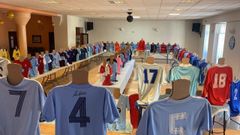 <span lang= gl >A exposici�n de camisetas do Celta de A Guarda, en imaxes</span>